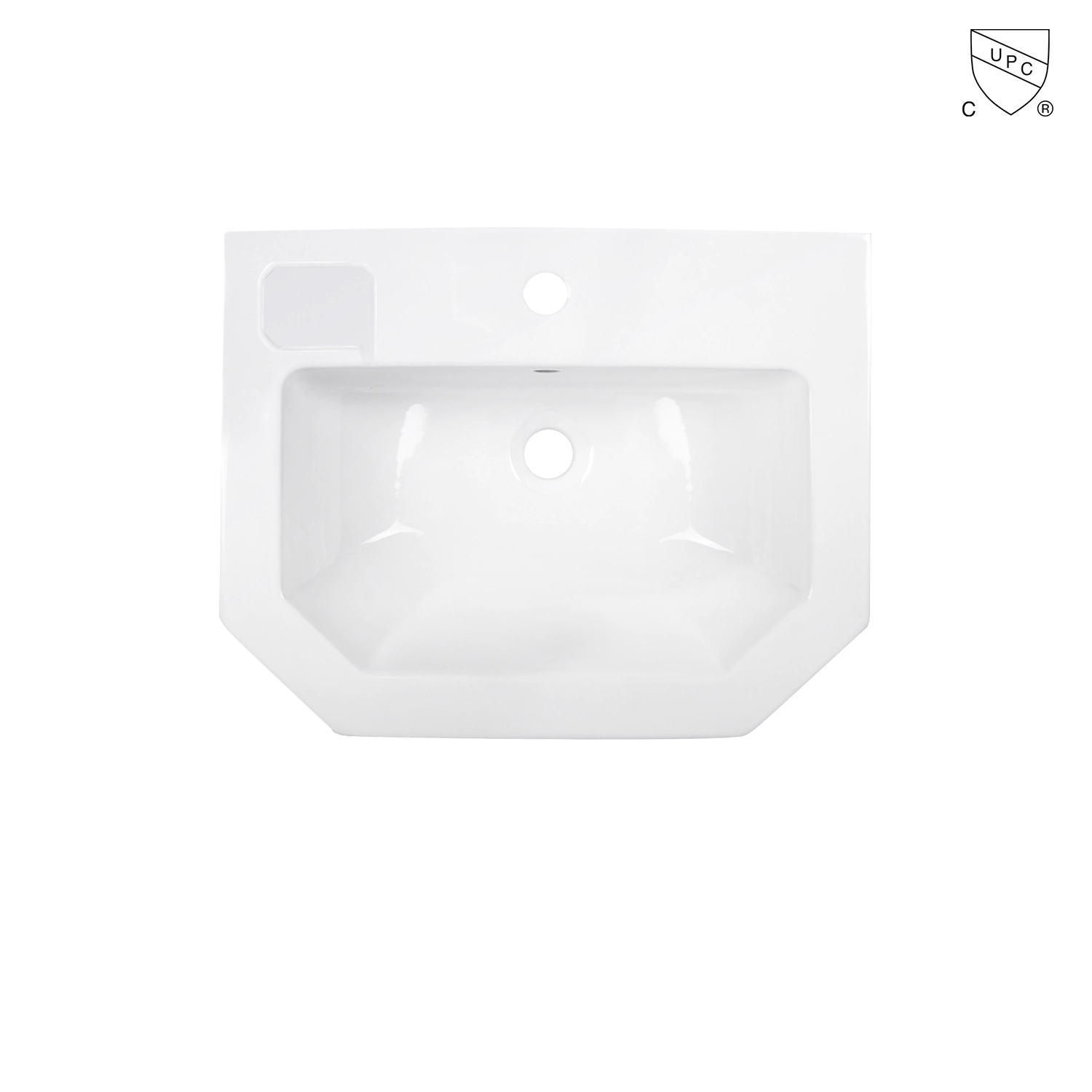premium quality glossy white ceramic porcelain cupc pedestal sink with overflow and soap holder 